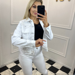Balta džinsu jaka