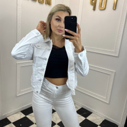 Balta džinsu jaka
