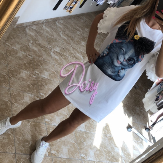 Balta tunika ar kaki Balta tunika ar kaki